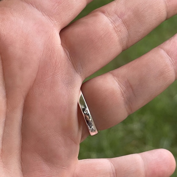 Silver Filigree Clear Crystal Cocktail Ring EUC Size 10 Silver Toned - Picture 6 of 8